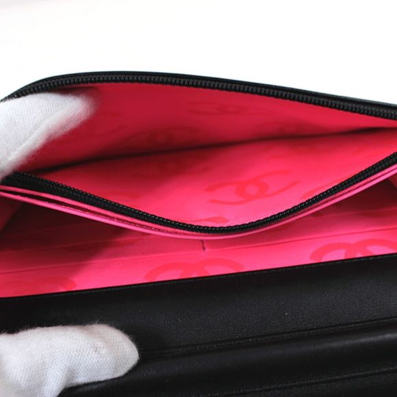 Chanel Cambon Line Chain Wallet Clutch Bag Chain Shoulder Black - Picture 6 of 6